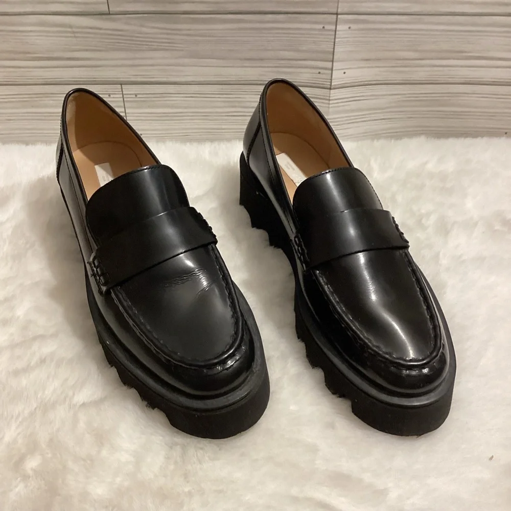 Women’s H&M Y2K Fashionable Chunky Loafers Size 8.5 - Picture 2 of 9